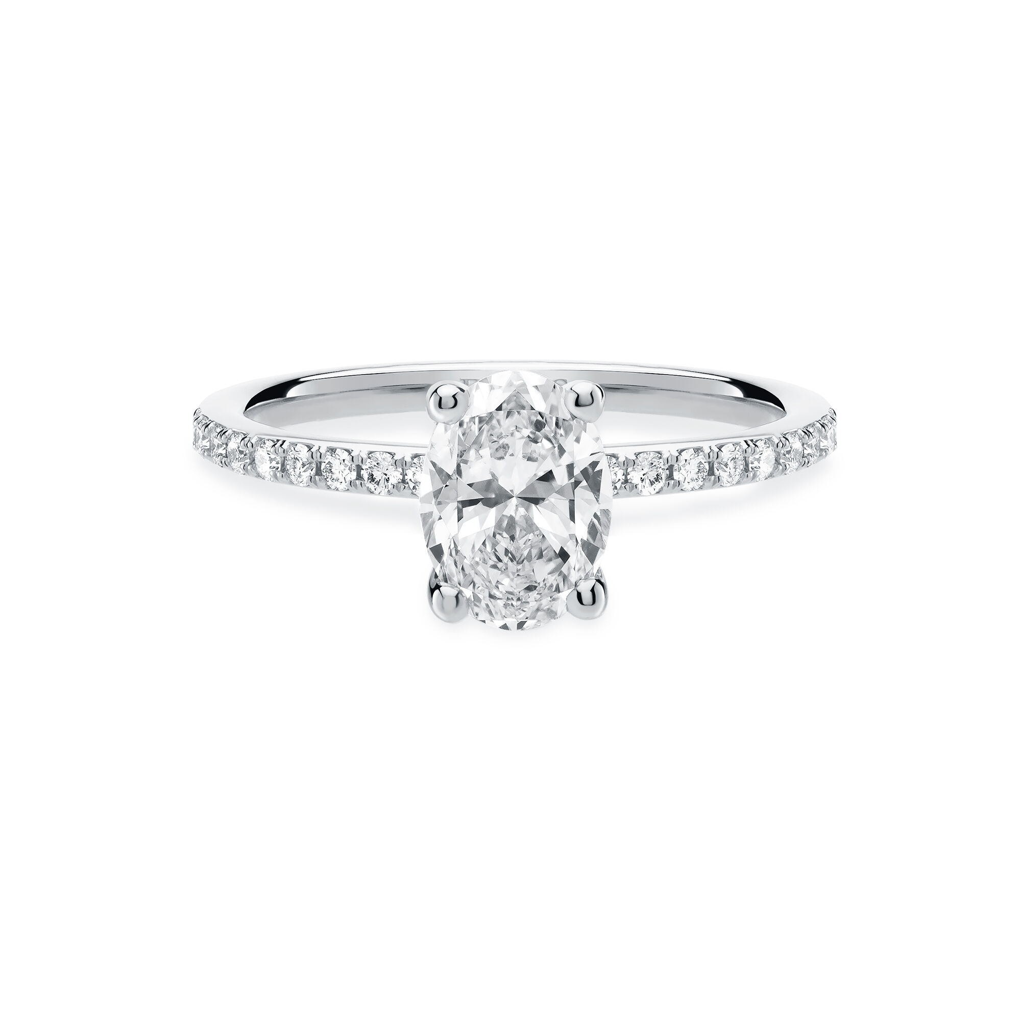 White Gold Oval Cut Engagement Ring | Birks Rosée du Matin